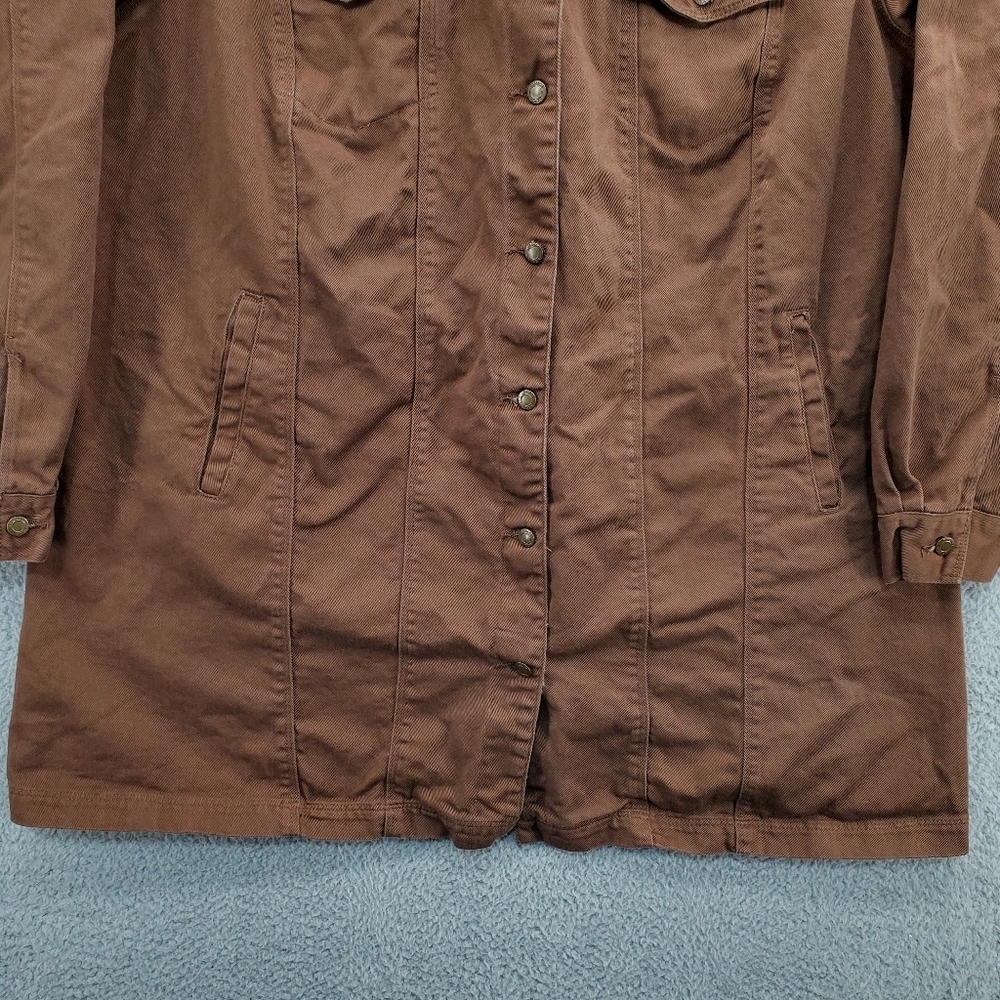 Jessica London Jean Jacket Womens Plus Size 24W Brown - Picture 6 of 10